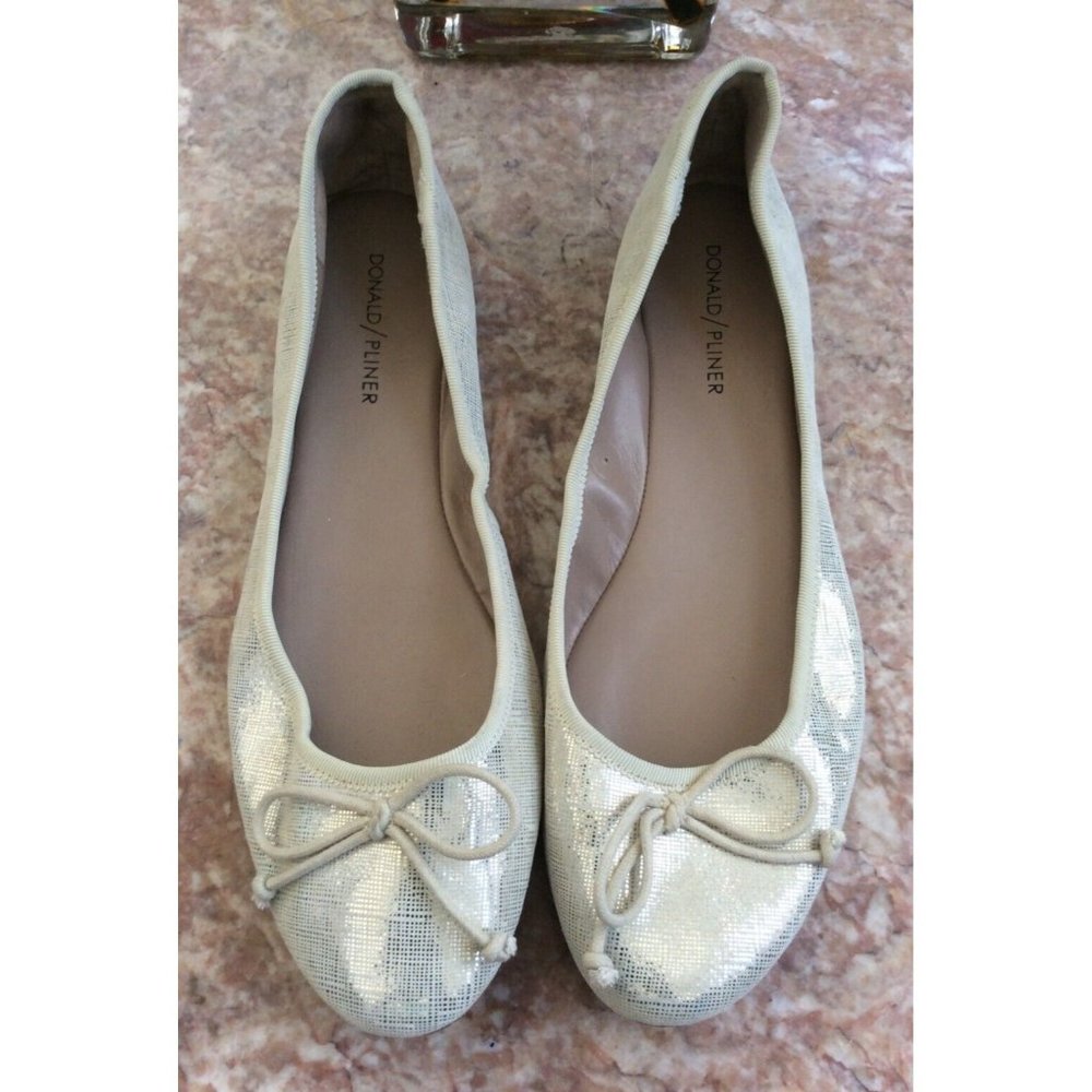 New Donald Pliner Parke Women's Reptile Skin Ballet Flats Size 10m, $198